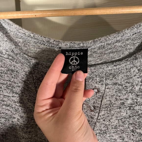 Hippie Ohio Heather Gray Top Size XL - Picture 2 of 3
